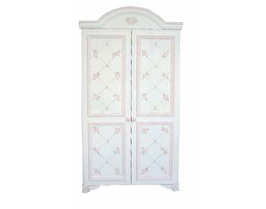 Sweet Beginnings Lattice and Rose Wardrobe and TV Armoire