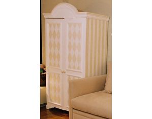 Sweet Beginnings SB Deux Stripes and Harlequin Wardrobe and TV Armoire