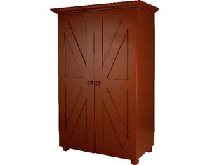 Sweet Beginnings Traditional Country Barn with Barn Straight Top Wardrobe and TV Armoire - FREE Inside Delivery!