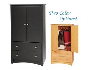 Prepac Sonoma 2-Door Wardrobe and TV Armoire