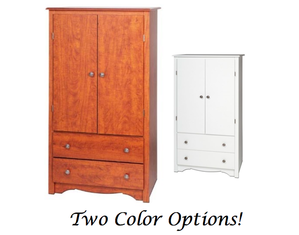 Prepac Monterey 2-Door Wardrobe and TV Armoire - FREE FedEx Shipping!