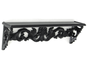 Wayborn Black Fancy Wall Shelf