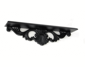 Wayborn Black Wall Shelf