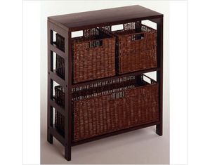 Winsome Leo 4 Piece Shelf and Baskets