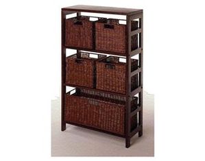 Winsome Leo 6 Piece Shelf and Basket