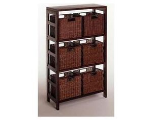 Winsome Leo 7 Piece Shelf and Basket