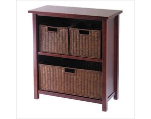 Winsome Milan 4 Piece Shelf and Baskets
