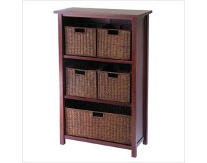 Winsome Milan 6 Piece Shelf and Baskets