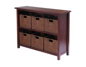 Winsome Milan 7 Piece Storage Shelf with Baskets