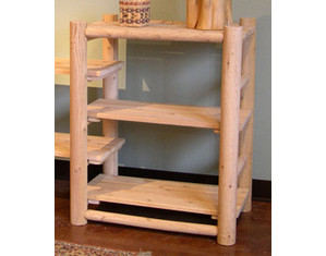 Old Adirondack, Inc. 3 Shelves Long Pond Bookcase Home and Office Shelf - Fast FREE FedEx Shipping!