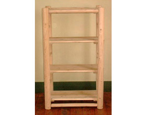 Old Adirondack, Inc. 4 Shelves Long Pond Bookcase Home and Office Shelf - Fast FREE FedEx Shipping!