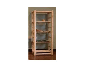Old Adirondack, Inc. 5 Shelves Long Pond Bookcase Home and Office Shelf - Fast FREE FedEx Shipping!