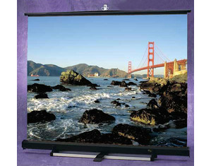 Draper Luma 2/R with Black Carpeted Case - AV Format Portable Projector Screen