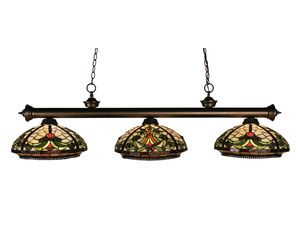 Z-Lite 100703OB-Z14-9 Templeton 3 Light Island Billiard Olde Bronze