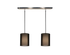 Z-Lite 144-6-2BK Nikko 2 Light Island Billiard Brushed Nickel-Black