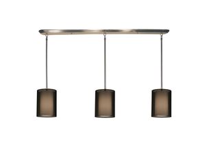 Z-Lite 144-6-3BK Nikko 9 Light Island Billiard  Brushed Nickel-Black