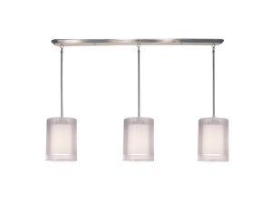 Z-Lite 144-6-3W Nikko 9 Light Island Billiard  Brushed Nickel-White