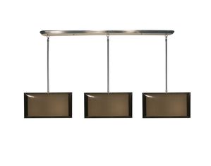 Z-Lite 145-15-3BK Nikko 9 Light Island Billiard  Brushed Nickel-Black