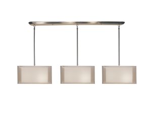 Z-Lite 145-15-3W Nikko 9 Light Island Billiard  Brushed Nickel-White