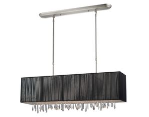 Z-Lite 173-36BK Casia 4 Light Island Billiard Brushed Nickel-Black