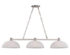 Z-Lite 314-3B-BN Chelsey 3 Light Island Billiard Brushed Nickel