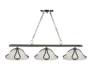 Z-Lite 316-3B Carlisle 3 Light Island Billiard Brushed Nickel