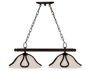 Z-Lite 318-2 Carlisle 2 Light Island Billiard Bronze