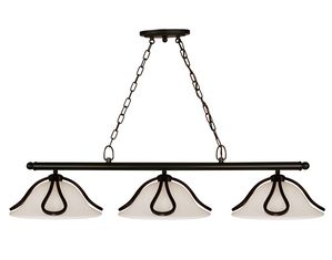 Z-Lite 318-3B Carlisle 3 Light Island Billiard Bronze