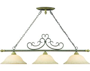Z-Lite 601-3 Regency 3 Light Island Billiard Granite