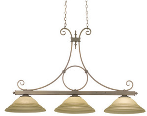 Kalco Lighting 3 Light Heartland Scrolled Pendant Island Light