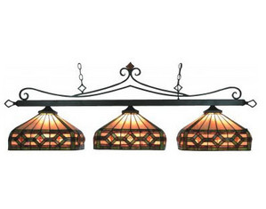 Landmark Lighting 3 Light Billiard 190/11-TB-T8 Pendant Island Light