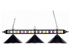 Landmark Lighting Billiard Matte Black 190/1-BK-M Pendant Island Light