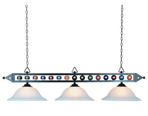 Landmark Lighting Billiard Trestle Pendant Island 190/1-BK-G1