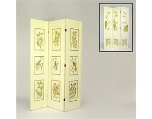 3 PANEL CRACKLE SCREEN Room Divider