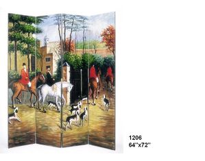 HUNTING SCENE SCREEN Room Divider