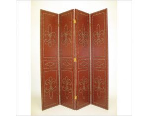 NAILHEAD ON LEATHER SCREEN Room Divider