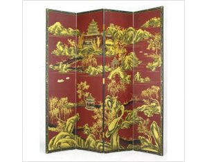 RED CHINESE SCREEN Room Divider