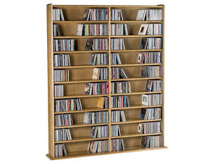 Wood Technology MM-1200 Series CD DVD Storage Wall Unit