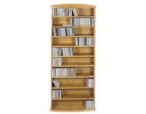 Wood Technology MMC-600 Series Corner CD DVD Storage Wall Unit