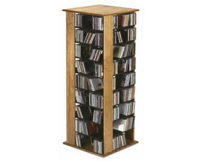 Wood Technology TO-1260 Series Hardwood CD or DVD Spinning Tower