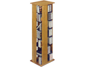 Wood Technology TO-336 Series Hardwood CD or DVD Spinning Tower