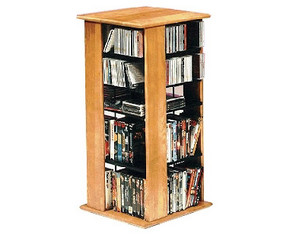Wood Technology TO-576 Series Hardwood CD or DVD Spinning Tower