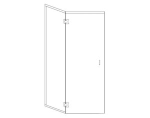 EASCO Estate Series ES3-601 Neo Angle shower enclosure - Fast FREE FedEx Shipping!