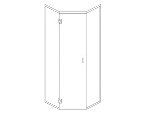 EASCO Estate Series ES3-635 Neo Angle shower enclosure - Fast FREE FedEx Shipping!