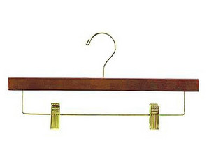 Only Hangers 14 inch Walnut Pant or Skirt Hangers - QTY 25