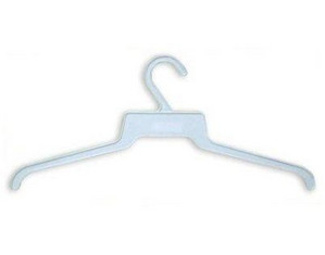 Only Hangers 18 inch White Economy Top Clothes Hangers - Fast FREE FedEx Shipping!