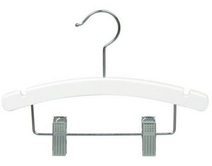 Only Hangers White Combination Clothes Hangers with Clips - Fast FREE FedEx Shipping!