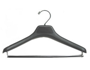 Rapid Plastics 50 Pieces Broad Shoulder with Bar Plastic Clothes Hangers - Fast FREE FedEx Shipping!