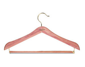 Woodlore Standard Cedar Clothes Hangers with Locking Pant Bar - Fast FREE FedEx Shipping!