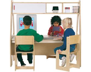 Jonti-Craft Twin Computer Desk Center